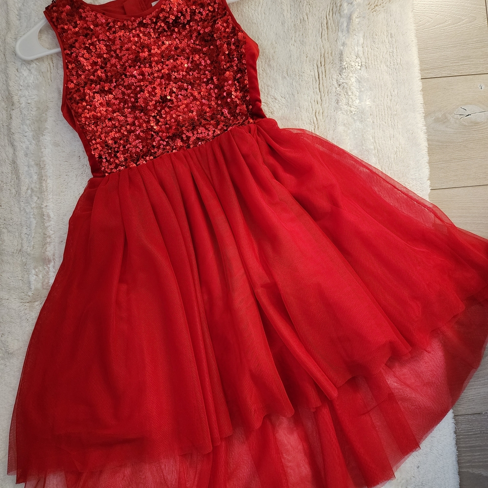 Cat & Jack Red Sequin Formal Dress